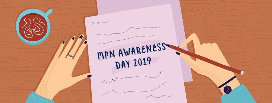 woman writing about MPN Awareness Day