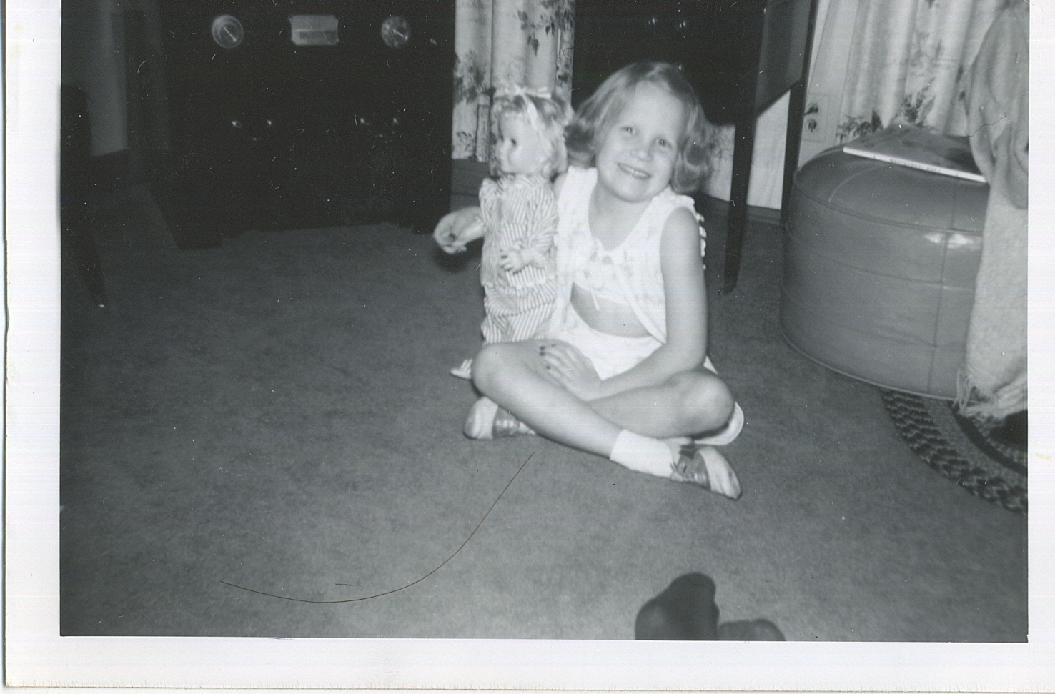 Connie with her Chatty Cathy doll